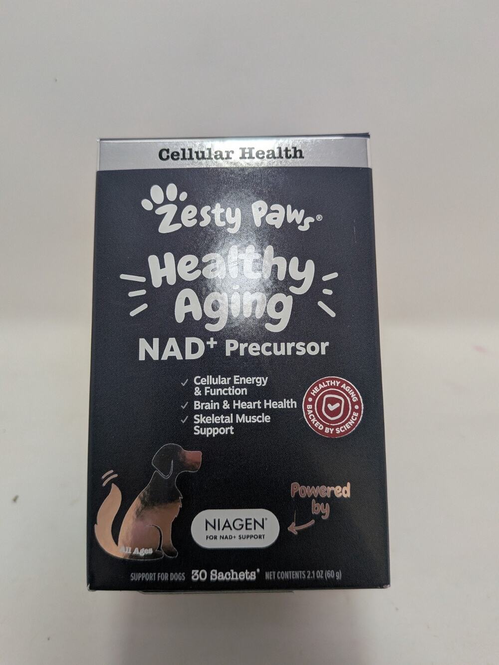 Zesty Paws Dog Healthy Aging NAD+ Precursor Powder Supplement (30 Sachets) 04/27